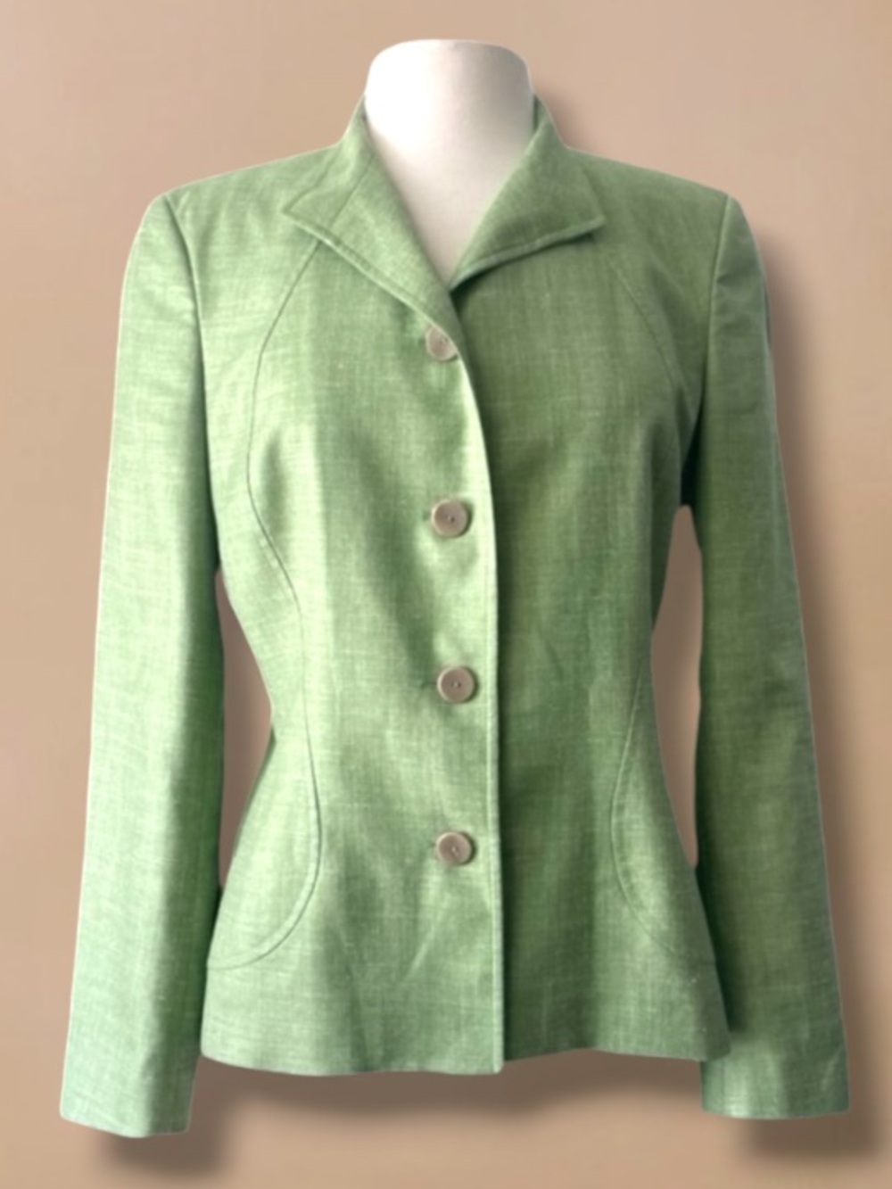 ZANELLA PLATINUM LORO PIANA FABRIC JACKET Size 8